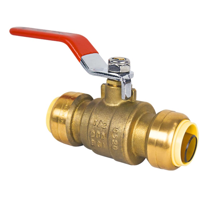 AB (Pack of 5) AB 1/2 Inch Push Fit Ball Valve, 1/2 Inch Water Shut Off Valve with Disconnect Clip, Full Port Push Connect Ball Valve for Copper, CPVC,PE-RT and PEX Pipe, UPC Certified - Image 3